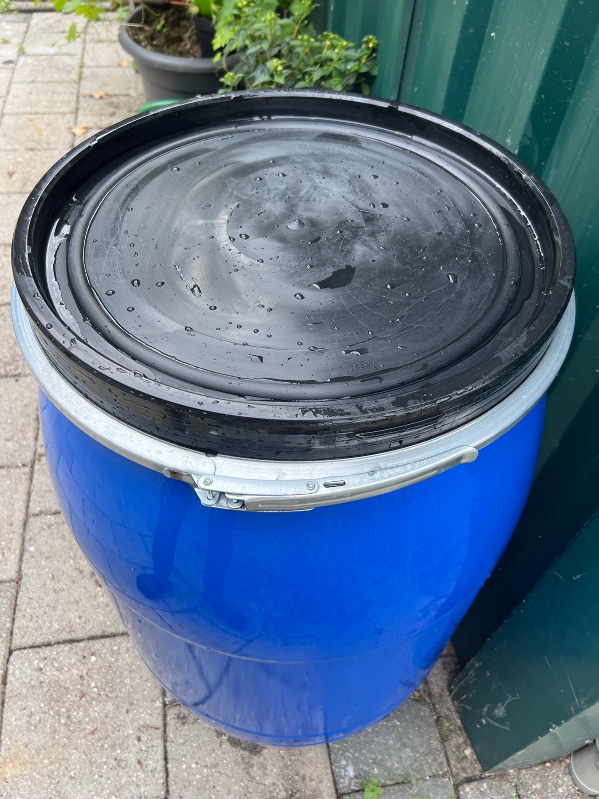 Nieuwe 200 liter regenton - Blauw kunststof, 150 liter of meer, Ophalen of Verzenden, Nieuw, Kunststof