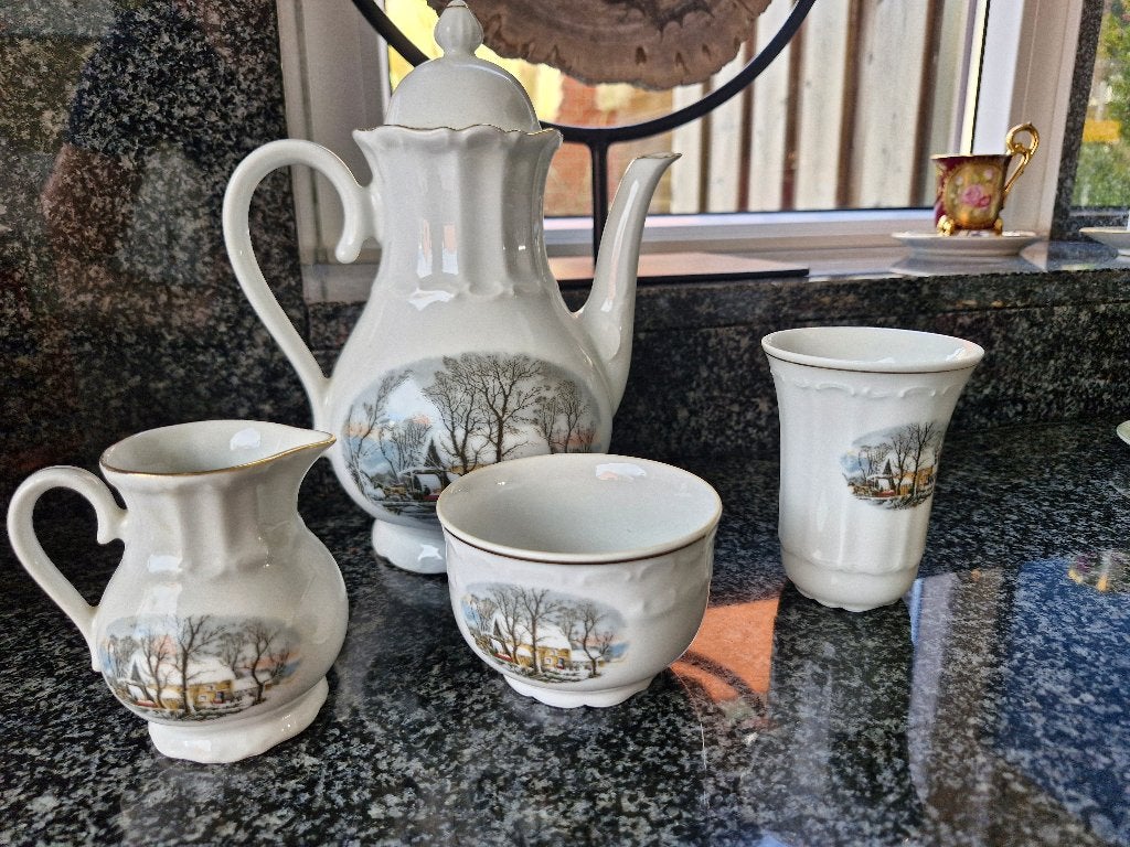 vintage porseleinen koffie- en theeservies bavaria, Ophalen of Verzenden
