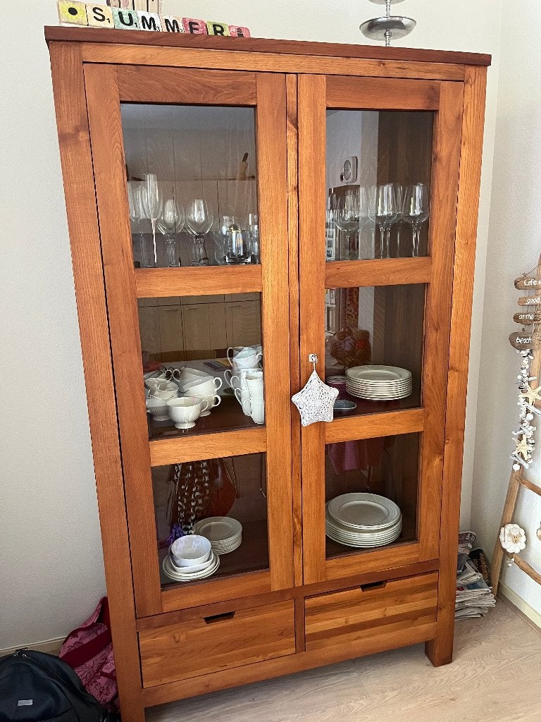 Teakhouten servieskast, Ophalen, Gebruikt, 100 tot 150 cm, 200 cm of meer