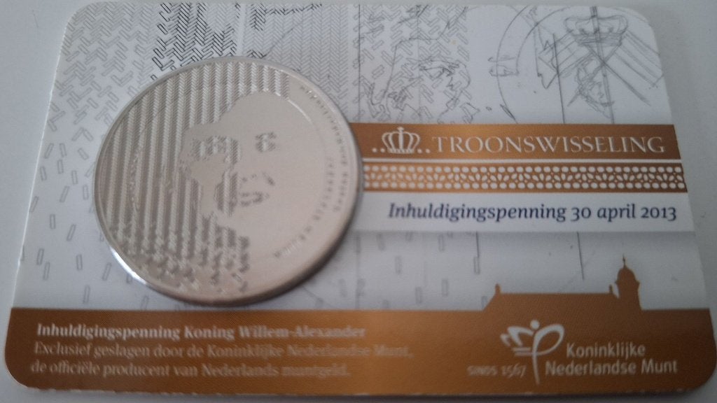 Coincard 2013 - Inhuldigingspenning Koning W-A  - BU, Verzenden, Koningin Beatrix, Overige waardes, Setje