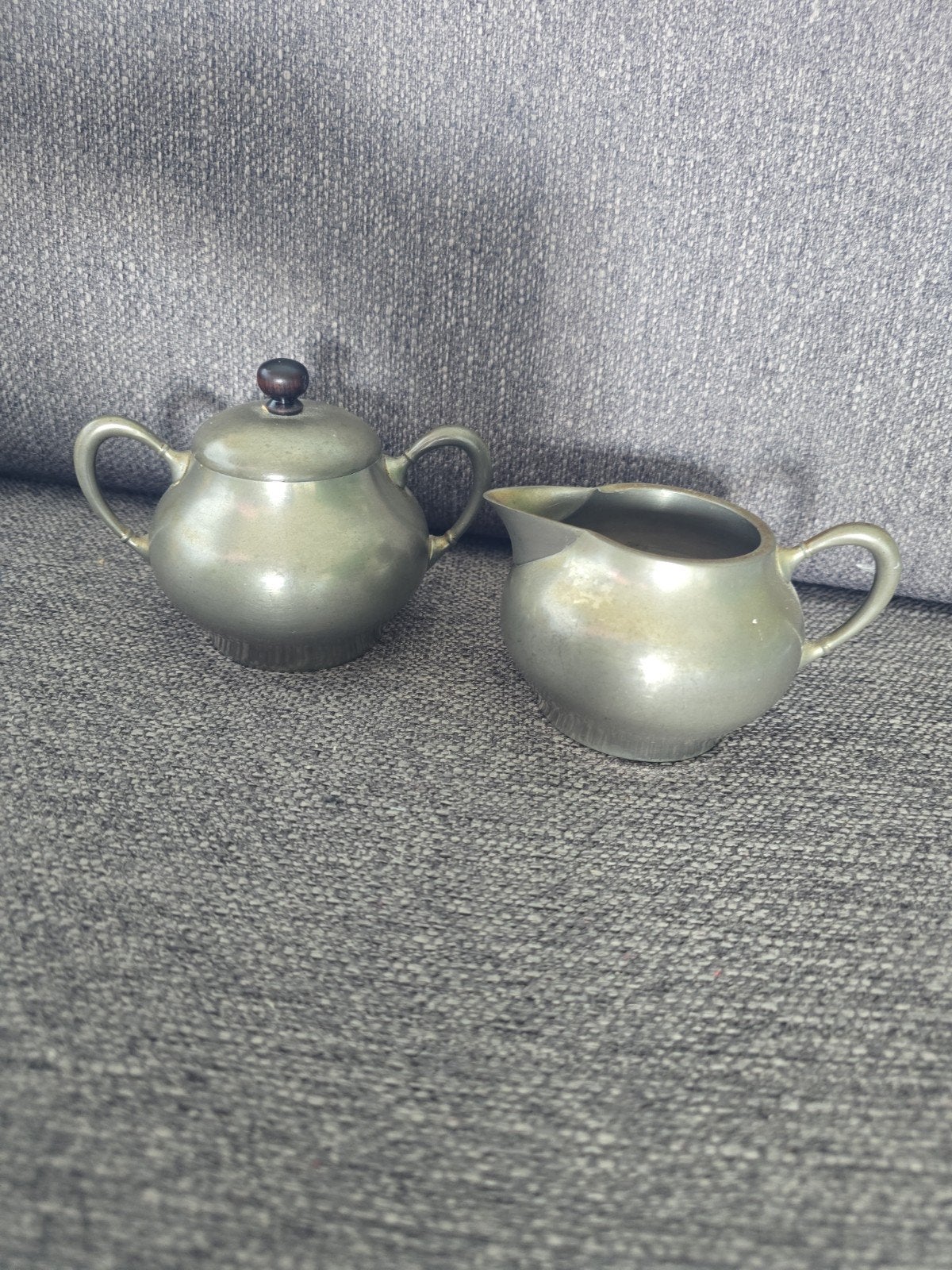 Vintage Metawa Holland tinnen suikerpot en melkkan, Antiek en Kunst, Antiek | Tin, Ophalen of Verzenden