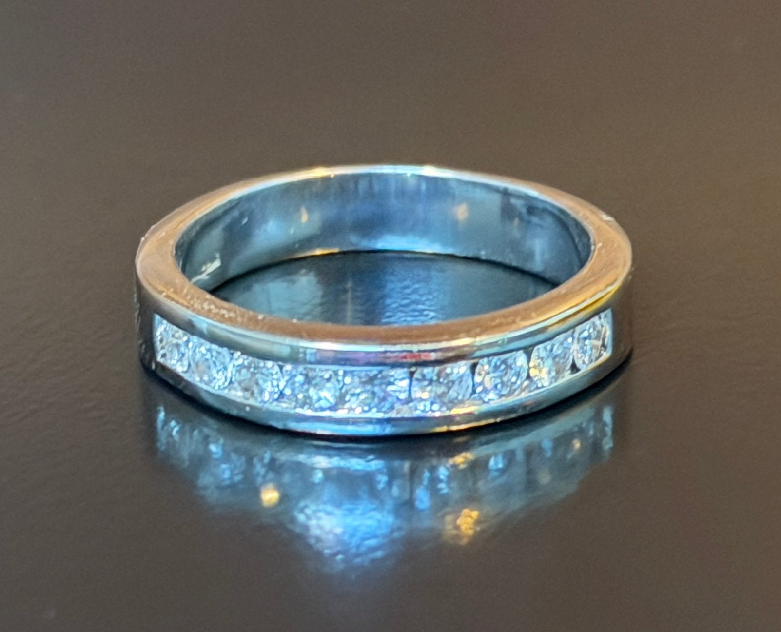 18 karaat witgouden ring met 9 natuurlijke diamanten 0.72ct!, Sieraden, Tassen en Uiterlijk, Ringen, Nieuw, Ophalen of Verzenden