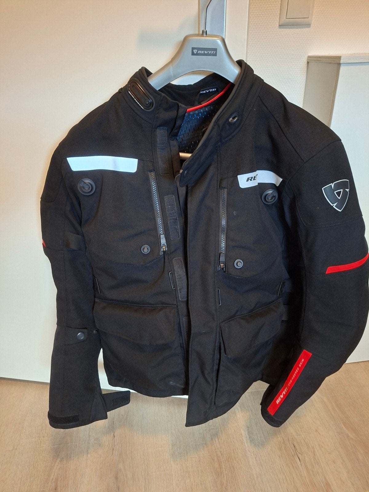 REV'IT! Motorjas Textiel Zwart - XL (+extra rugprotectie!), Ophalen of Verzenden, Tweedehands, Dames, Jas | textiel