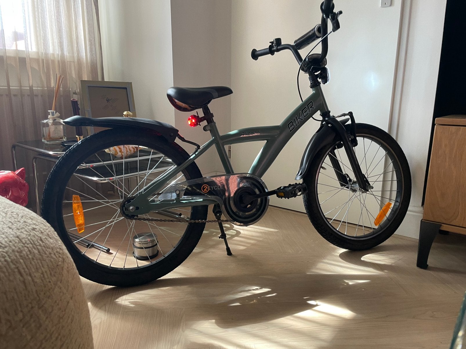2Cycle Biker kinderfiets 20 inch (6 tot 8 jaar) voor jongens, Ophalen, Terugtraprem, 20 inch, Handrem