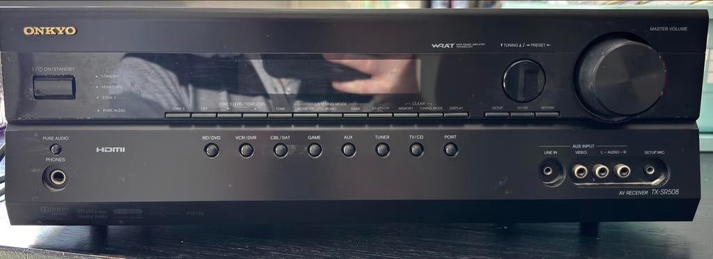 Onkyo TX-SR508 AV Receiver - 7.1-kanaals Home Cinema, Audio, Tv en Foto, Videospelers, Ophalen, Zo goed als nieuw