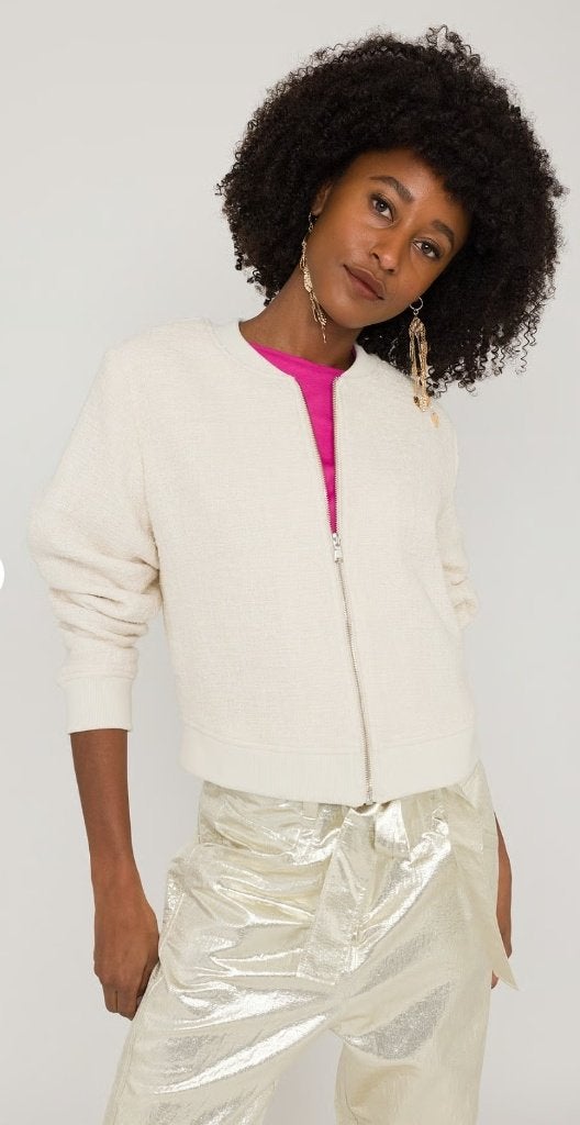 Anna van Toor ecru bomber jack maat M, Maat 38/40 (M), Anna van Toor, Beige, Ophalen of Verzenden