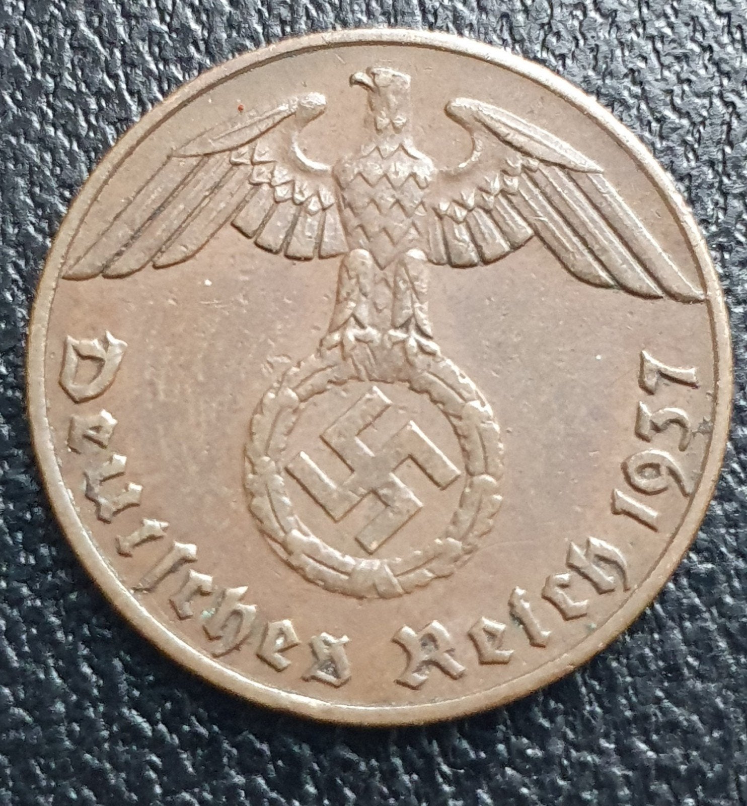 Nazi Duitsland 1 Pfennig 1937 J Derde Rijk Duitsland., Ophalen of Verzenden, Duitsland, Losse munt