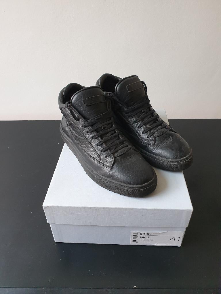 ETQ Mid 2 Black 41 US8 42, Kleding | Heren, Schoenen, ETQ, Zwart, Ophalen of Verzenden, Sneakers of Gympen