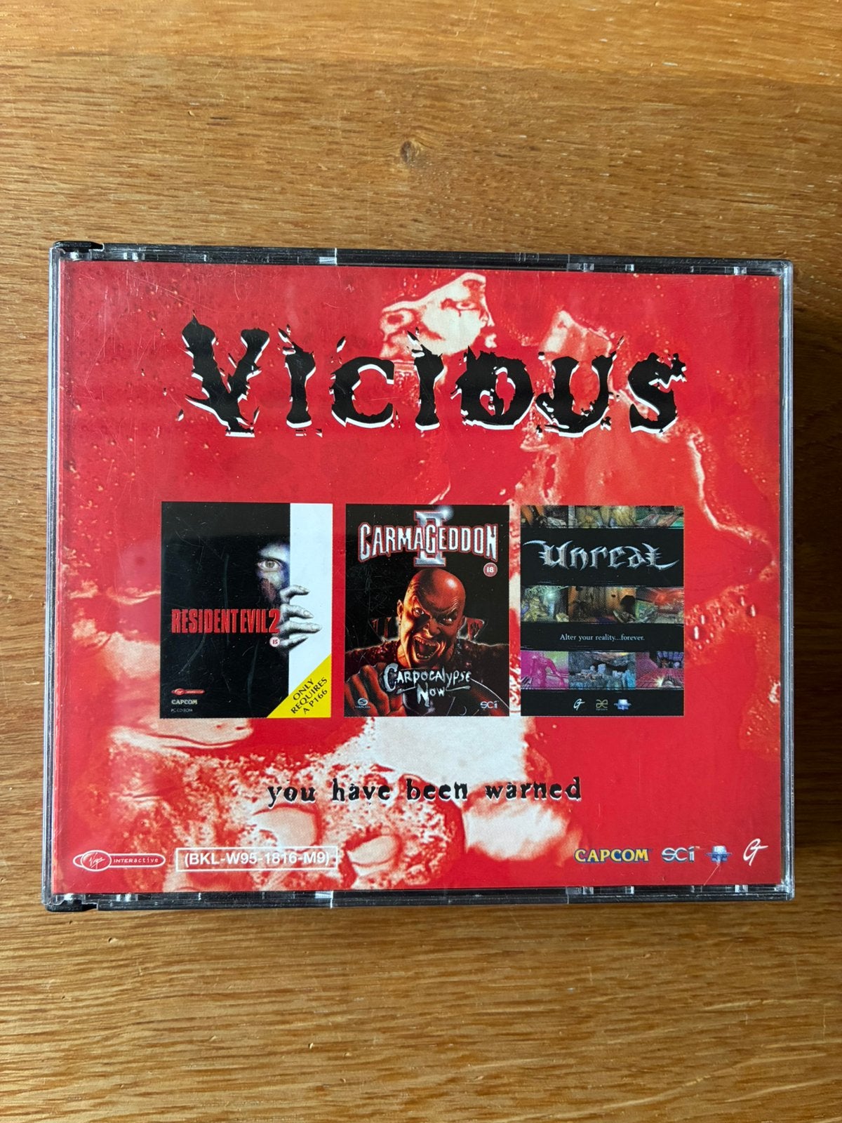 Vicious PC CD-ROM Resident Evil 2, Carmageddon 2 en Unreal, Avontuur en Actie, Vanaf 18 jaar, 1 speler, Ophalen of Verzenden