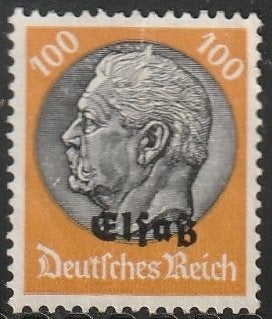 Bezet Elzas 1940 16 Hindenburg 100p, Ongebruikt, Ophalen of Verzenden, Overige periodes, Postfris