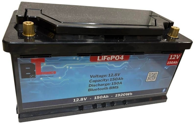 150Ah LiFePO4 (DIN) met bluetooth, Caravans en Kamperen, Camper-accessoires, Ophalen, Info@boetronics.nl, Boetronics, Nieuw