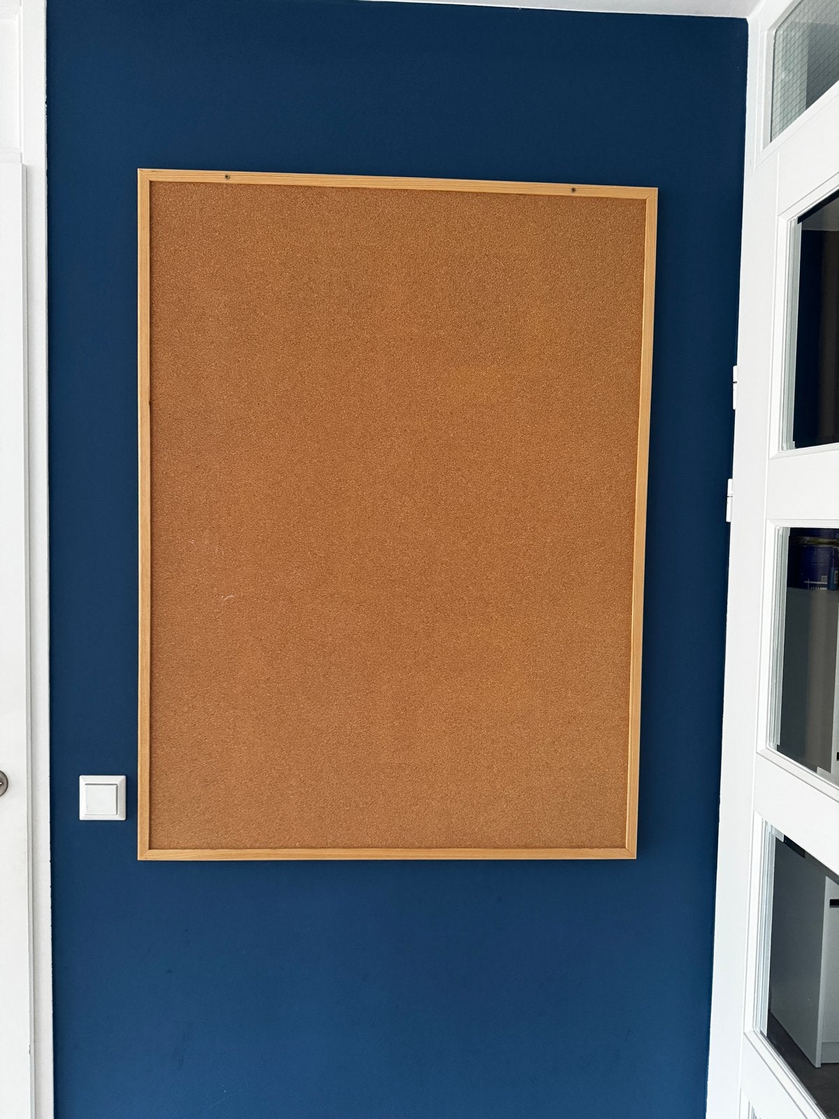 Kurk prikbord - houten lijst - 120 x 90 cm, Ophalen, Gebruikt, Prikbord