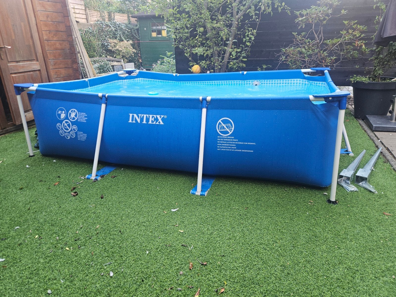 Intex zwembad met filterpomp en warmtepomp, Ophalen, Gebruikt, 200 tot 300 cm, 80 tot 120 cm