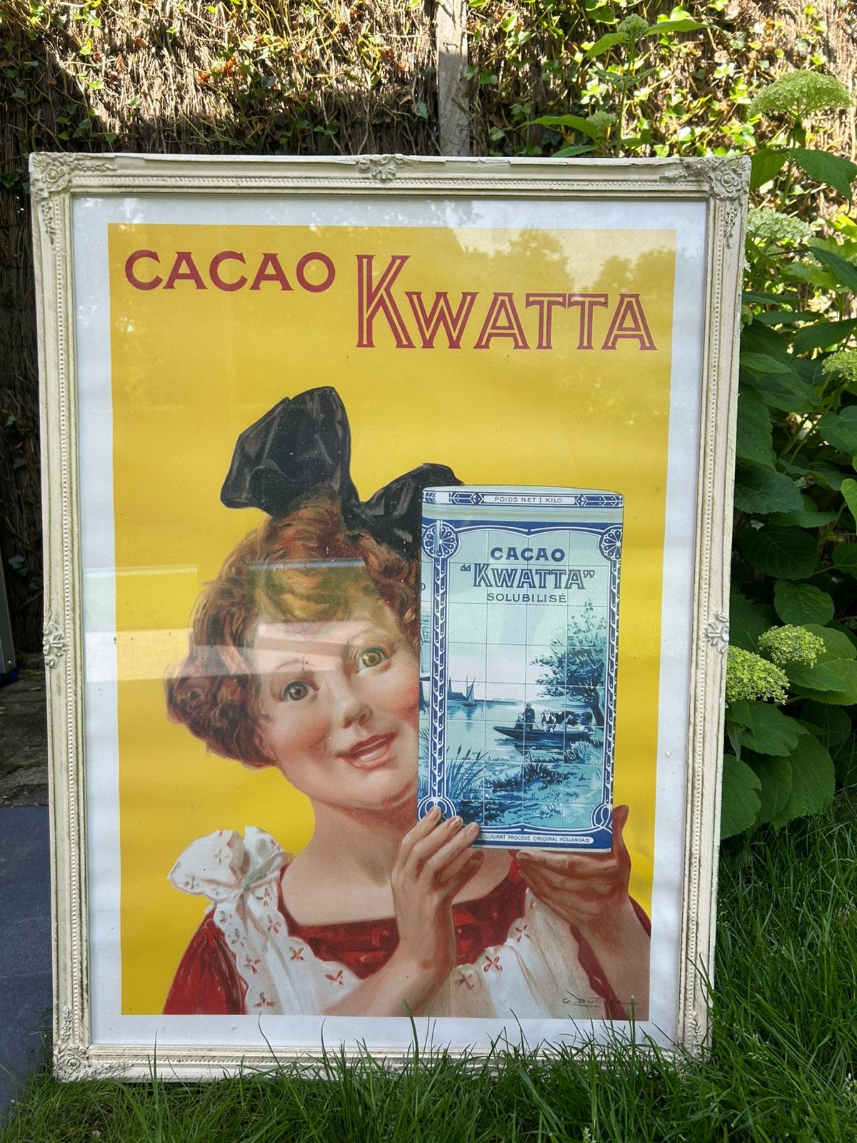 Mooie orginele oude kwatta poster, Ophalen of Verzenden, Zo goed als nieuw, Reclamebord