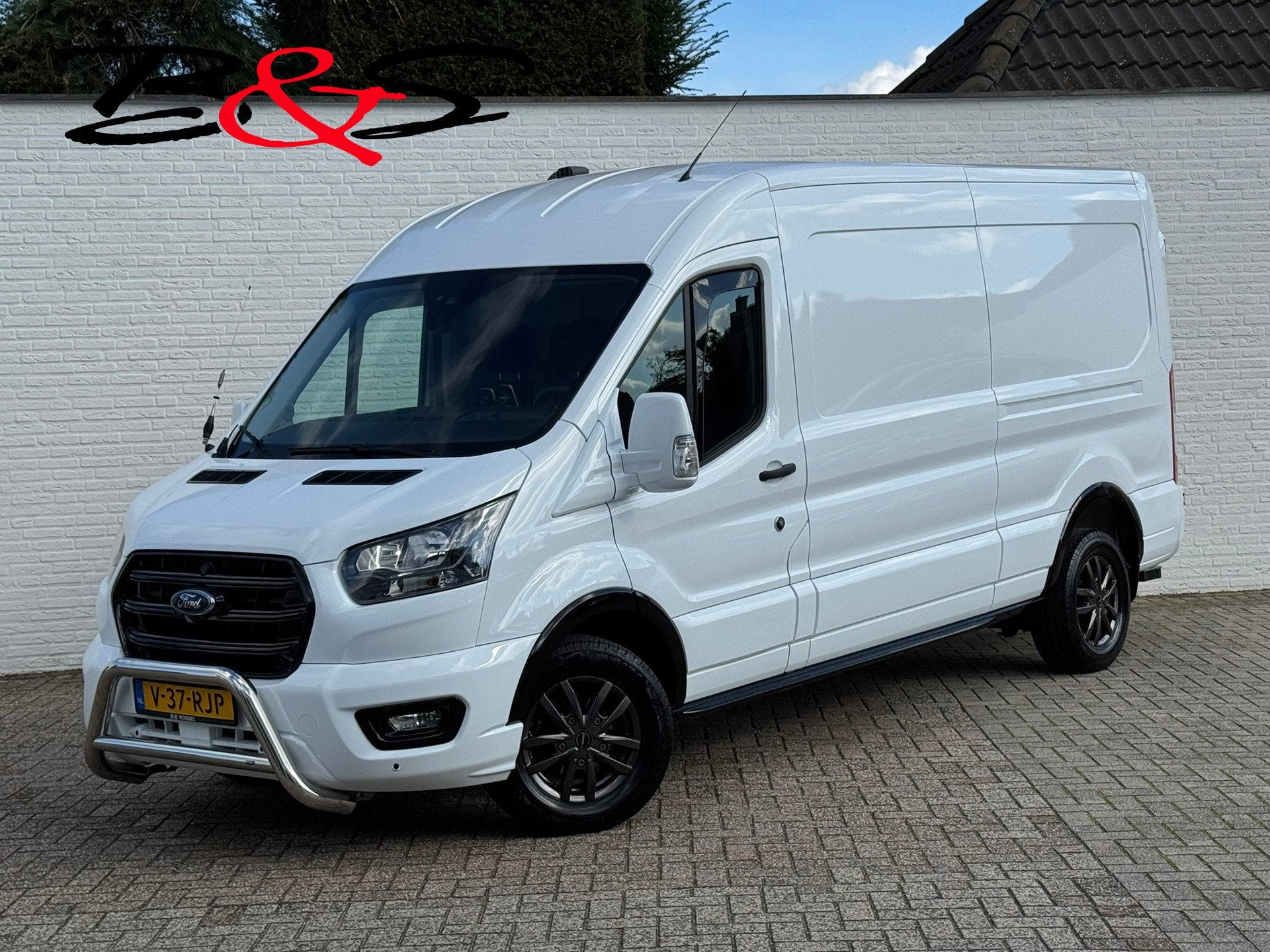 Ford TRANSIT 350 2.0 TDCI L3H2 Automaat Trekhaak Webasto Cha, Auto's, Stof, 4 cilinders, Verwarmde buitenspiegels, Wit