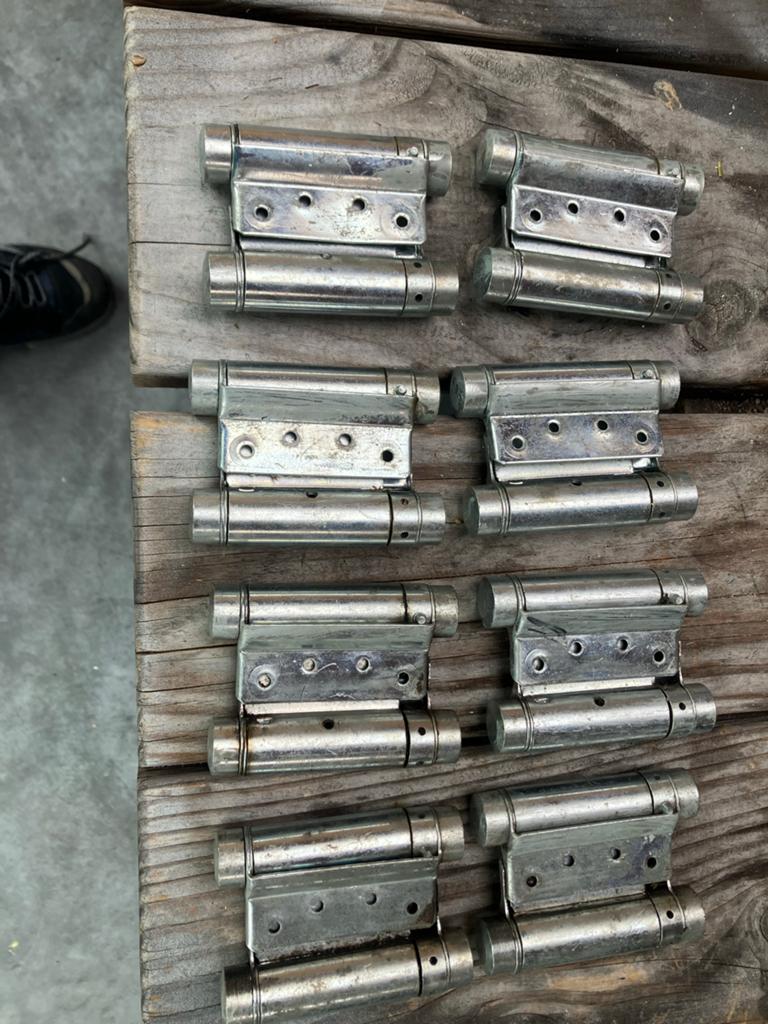 8x Bommerscharnieren 75 mm - Gebruikt, Ophalen of Verzenden, Gebruikt, IJzer, Scharnier
