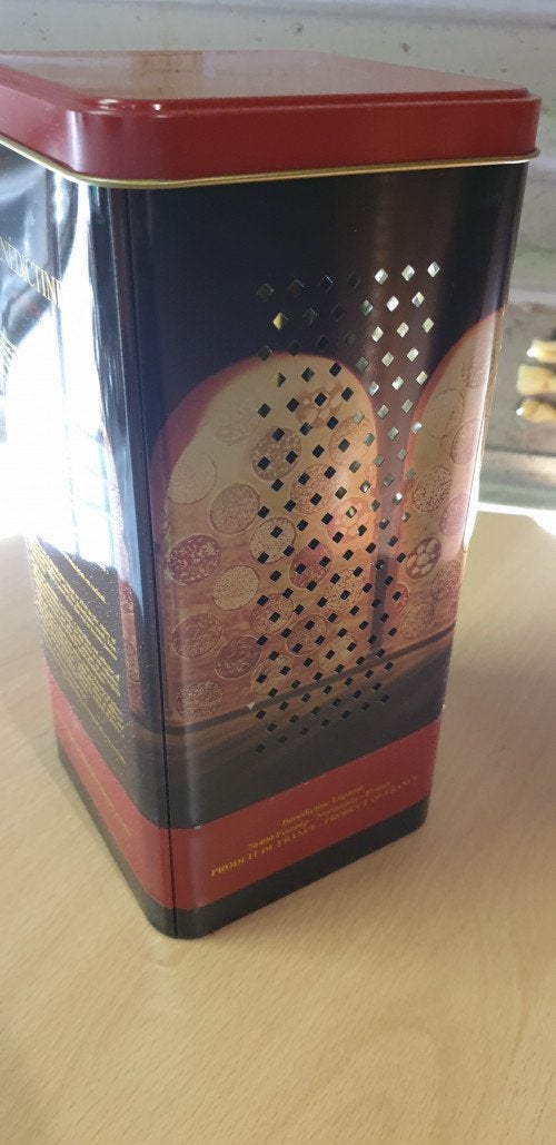 blik vierkant liqueur, Verzamelen, Ophalen of Verzenden