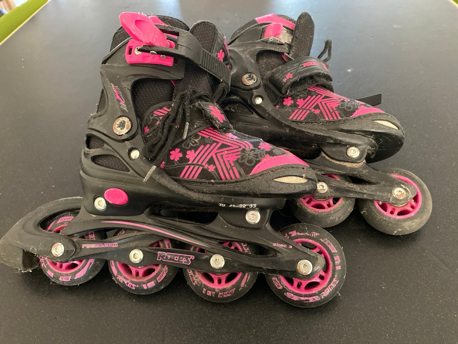 Roces verstelbare inline skates roze/zwart maat 30-33, Kinderen, Roces, Ophalen of Verzenden, Inline skates 4 wielen