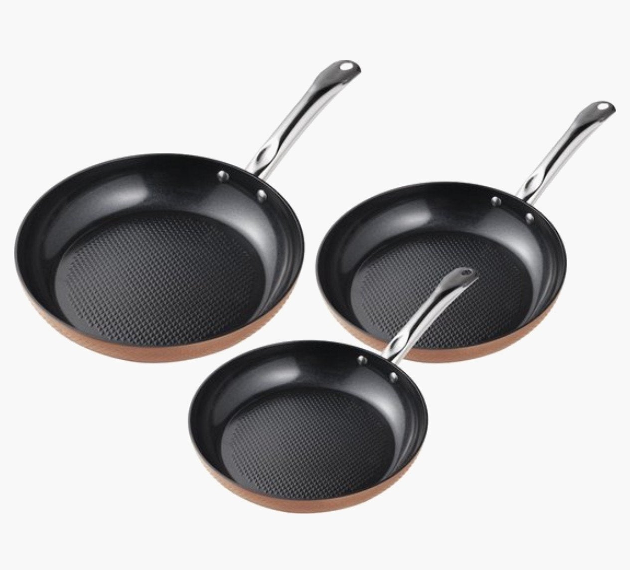 Luxe Rose Gold Keramische Pannenset (20-24-28cm), Huis en Inrichting, Keuken | Potten en Pannen, Overige materialen, Nieuw, Pannenset