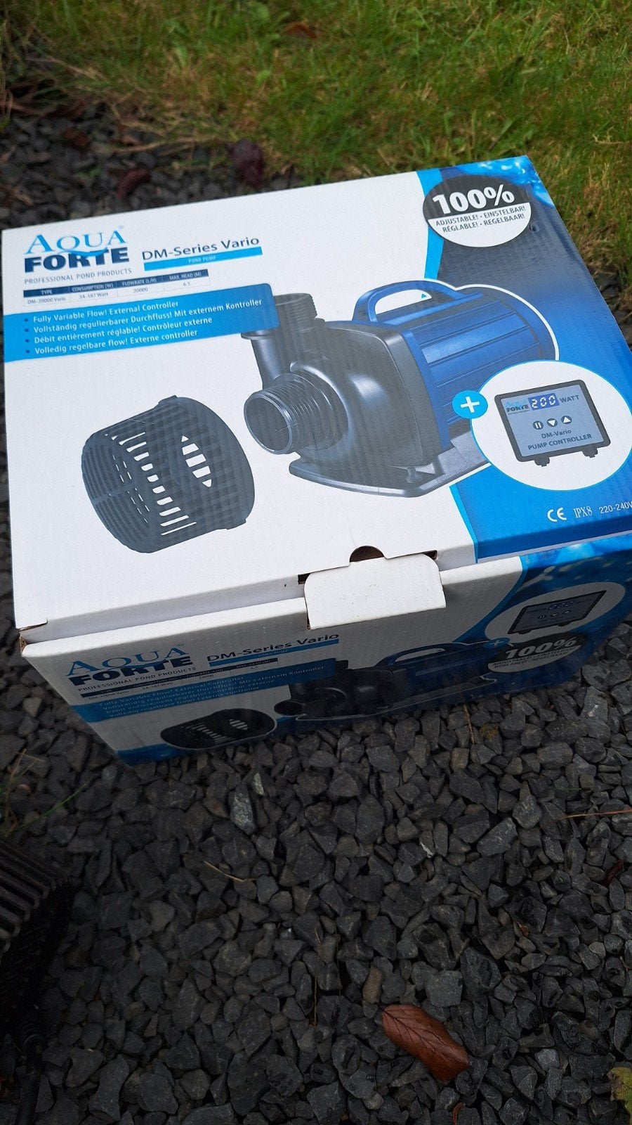 Aqua Forte DM-Series O-plus Vario 20000 pomp met controller, Ophalen of Verzenden, Gebruikt, Elektrisch, Dompelpomp