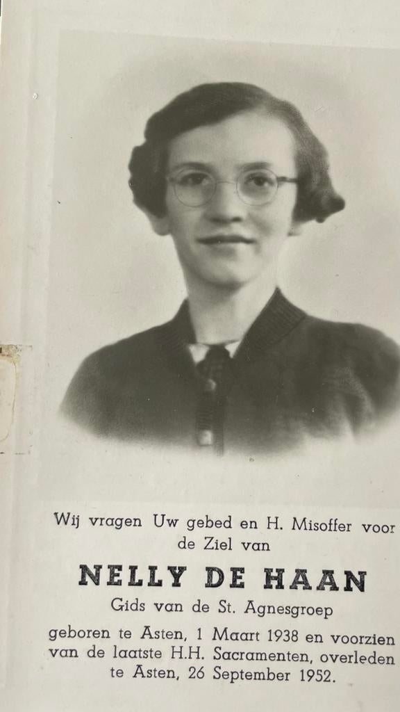 Nelly de Haan 1938 Asten, Ophalen of Verzenden