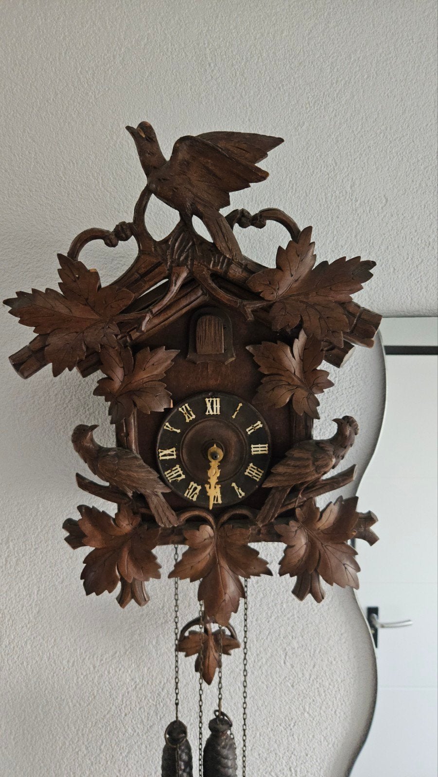 Antieke Koekoeksklok rond jaartal 1900, klol in sublueme sta, Ophalen of Verzenden