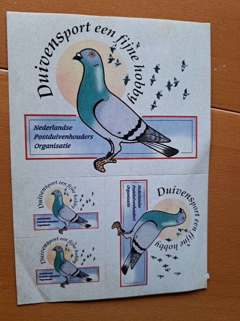 Stickervel postduiven, Ophalen of Verzenden