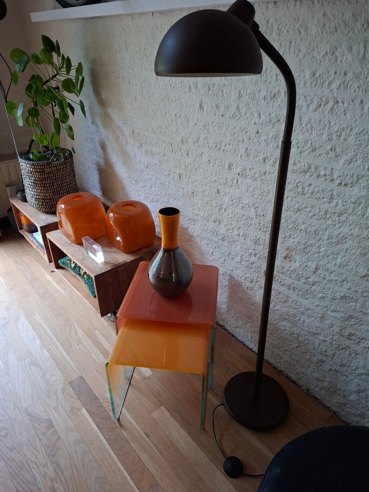 Herda Vloerlamp Leeslamp Vintage Retro - Originele staat, Huis en Inrichting, Lampen | Vloerlampen, Ophalen, 100 tot 150 cm, Zo goed als nieuw