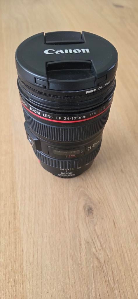 Canon EF 24-105mm f/4L IS USM Zoomlens, Audio, Tv en Foto, Fotografie | Lenzen en Objectieven, Ophalen, Zo goed als nieuw, Standaardlens
