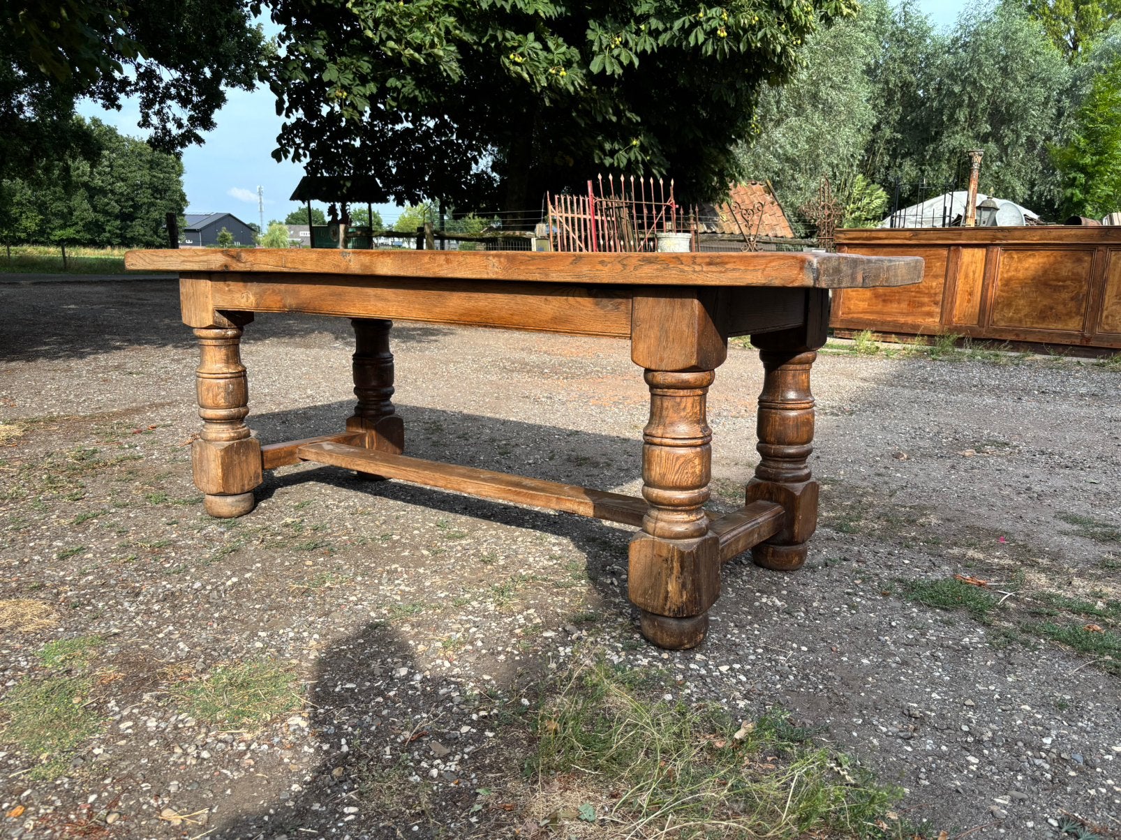 Antieke eiken eettafel of kloostertafel prachtige patina, Ophalen