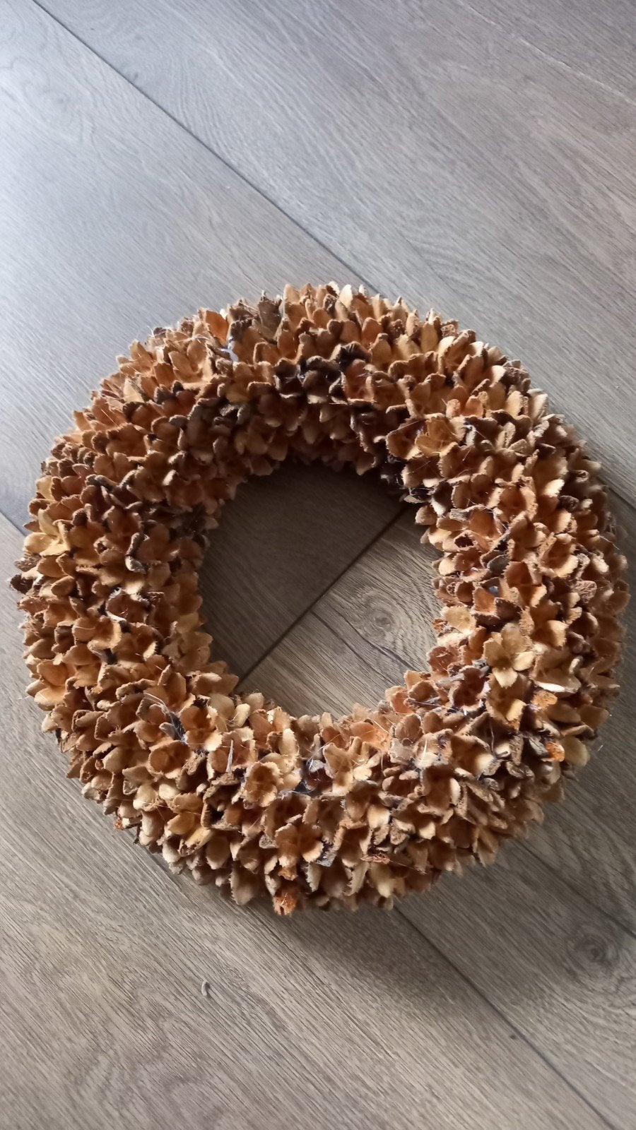 Decoratieve krans van beukenootjes, 30 cm, Krans, Nieuw, Ophalen of Verzenden