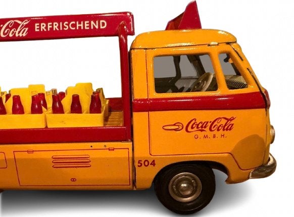 Zeldzame Tippco TCO-020 CocaCola VW Bus+Originele Doos NMINT, Antiek en Kunst, Antiek | Speelgoed, Ophalen of Verzenden
