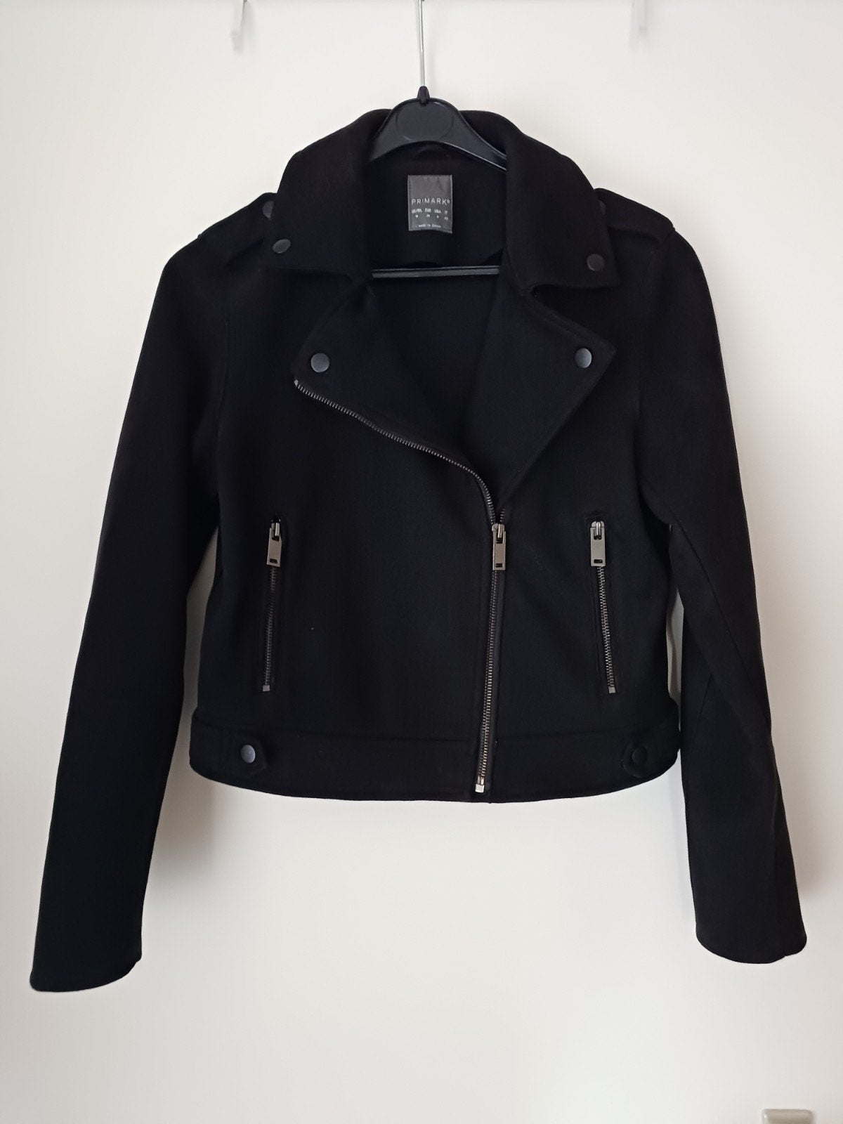 Super leuke stoere zwarte jas van Primark, Maat 38/40 (M), Primark, Zwart, Ophalen of Verzenden