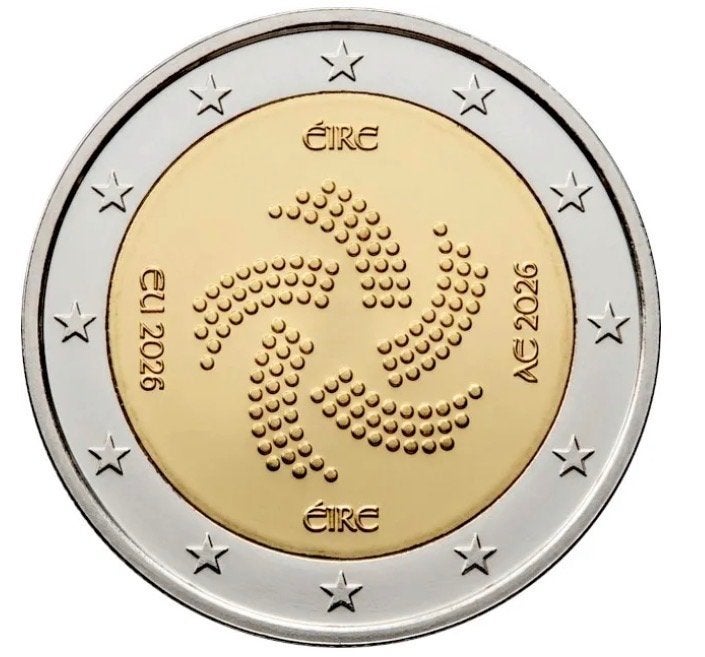 2 euro Ierland “Voorzitterschap EU’’ UNC 2026, Postzegels en Munten, Munten | Europa | Euromunten, Verzenden, Ierland, 2 euro