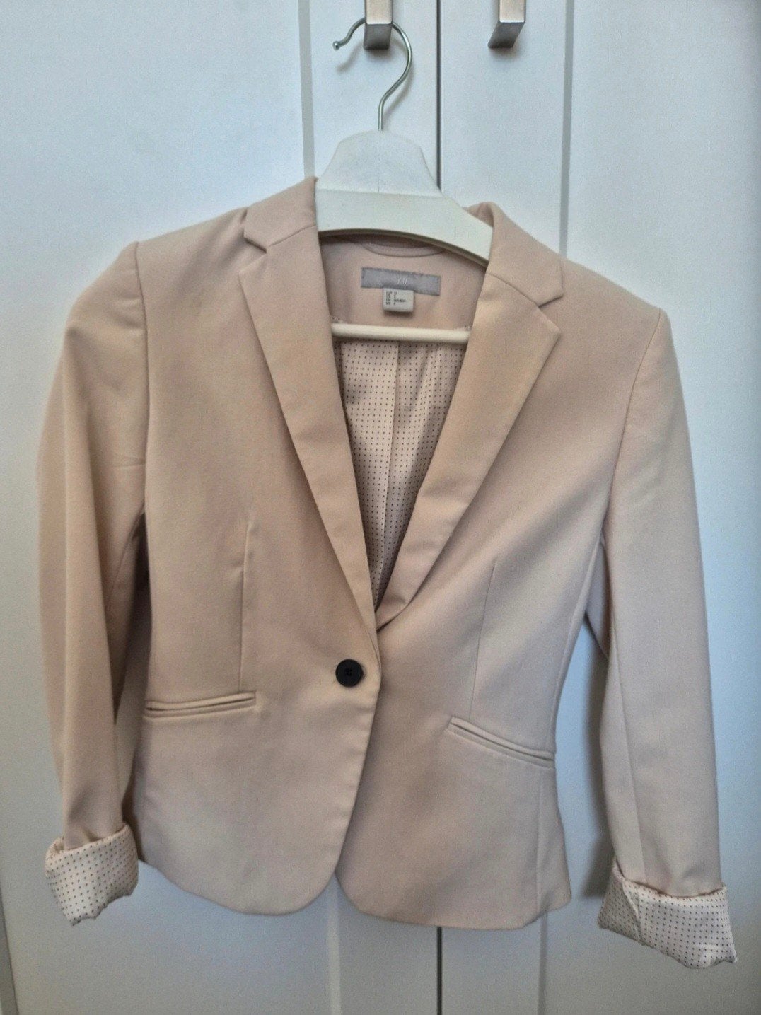 Blazer crème h&m maat xs, Ophalen of Verzenden, Zo goed als nieuw, Maat 34 (XS) of kleiner, Beige