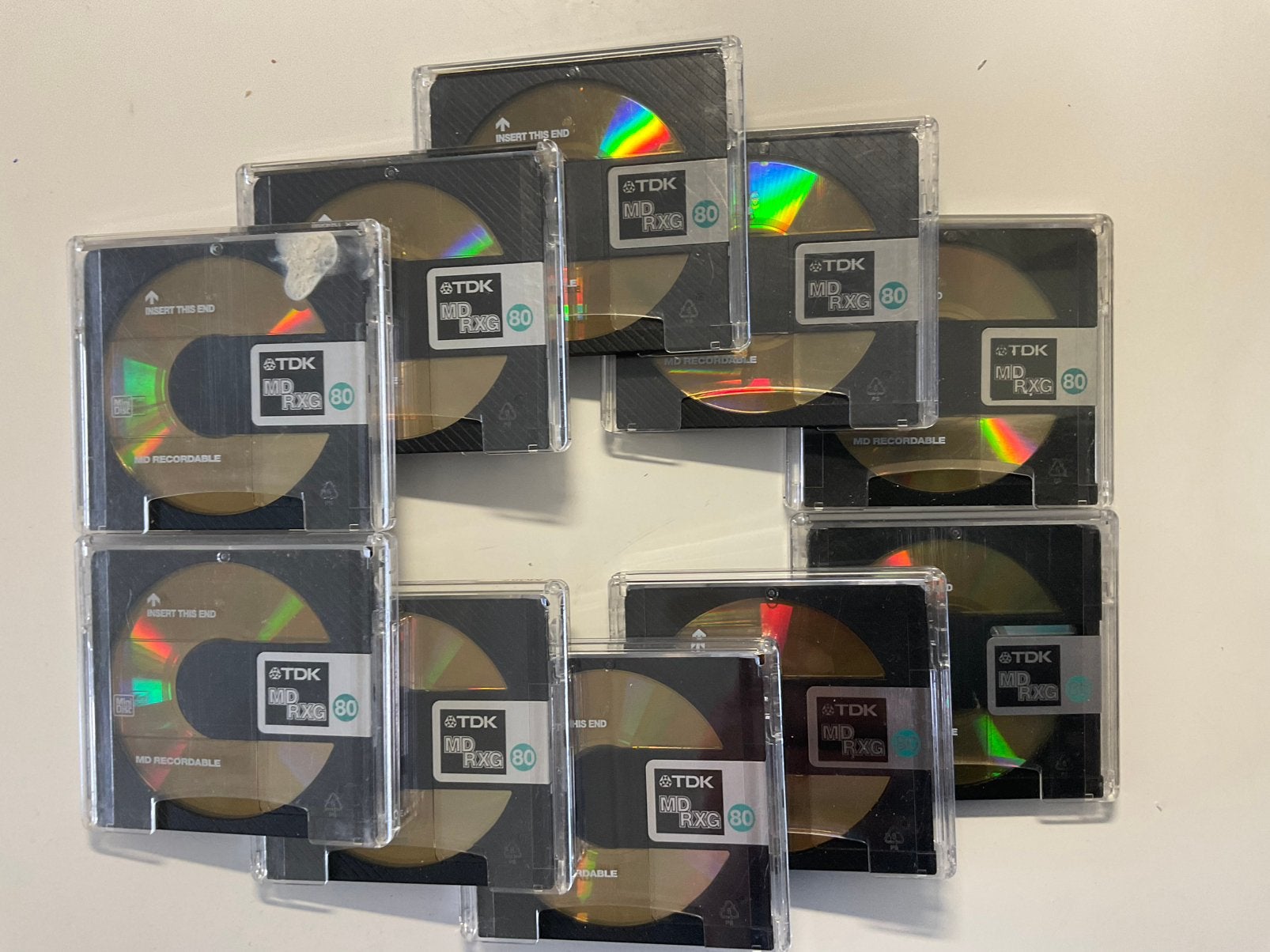Minidisc’s. TDK MD-RXG 80. 10x als nieuw. 80 minuten, Audio, Tv en Foto, Ophalen of Verzenden