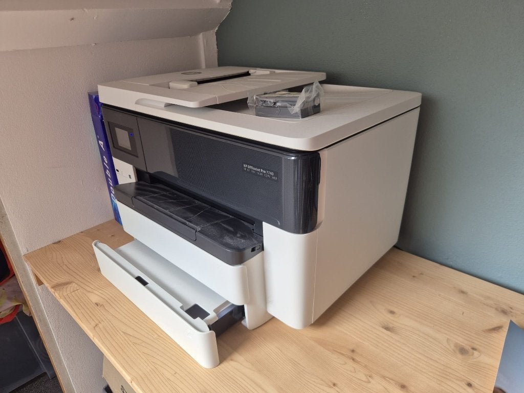 HP OfficeJet Pro 7740 All-in-One ZGAN, Computers en Software, Printers, Zo goed als nieuw, All-in-one, Inkjetprinter, Faxen, Kleur printen
