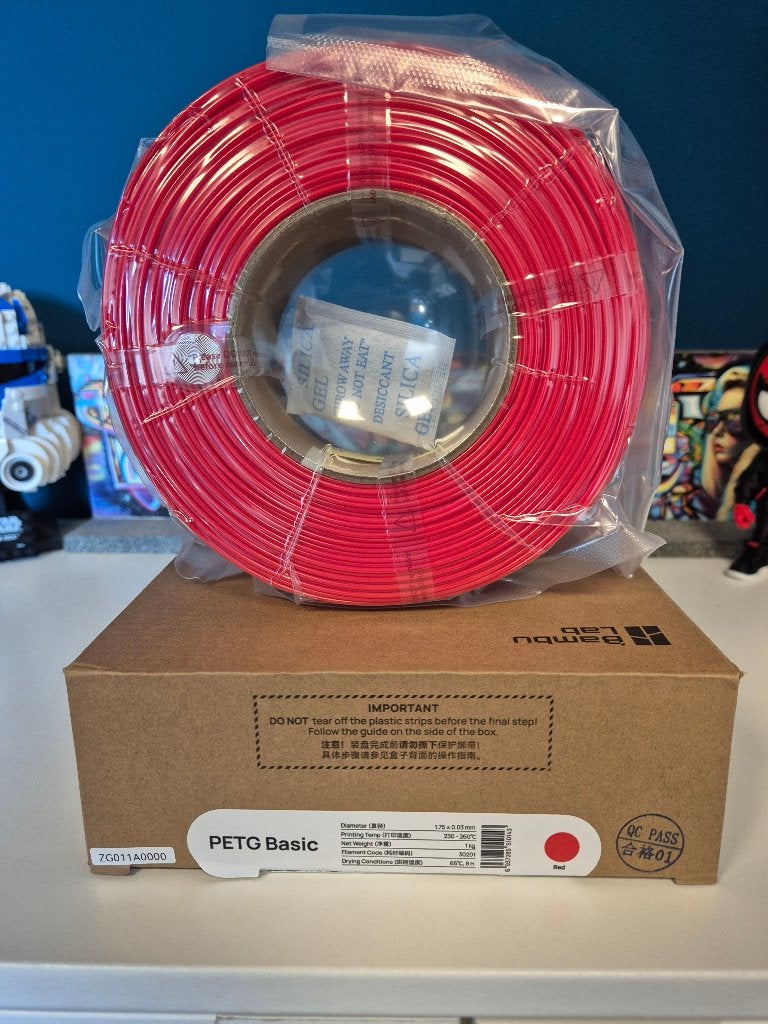 Bambu Lab PETG Basic Filament Rood (1.75mm, 1kg), Computers en Software, 3D-printerbenodigheden, Nieuw, Filamentrollen, Ophalen of Verzenden