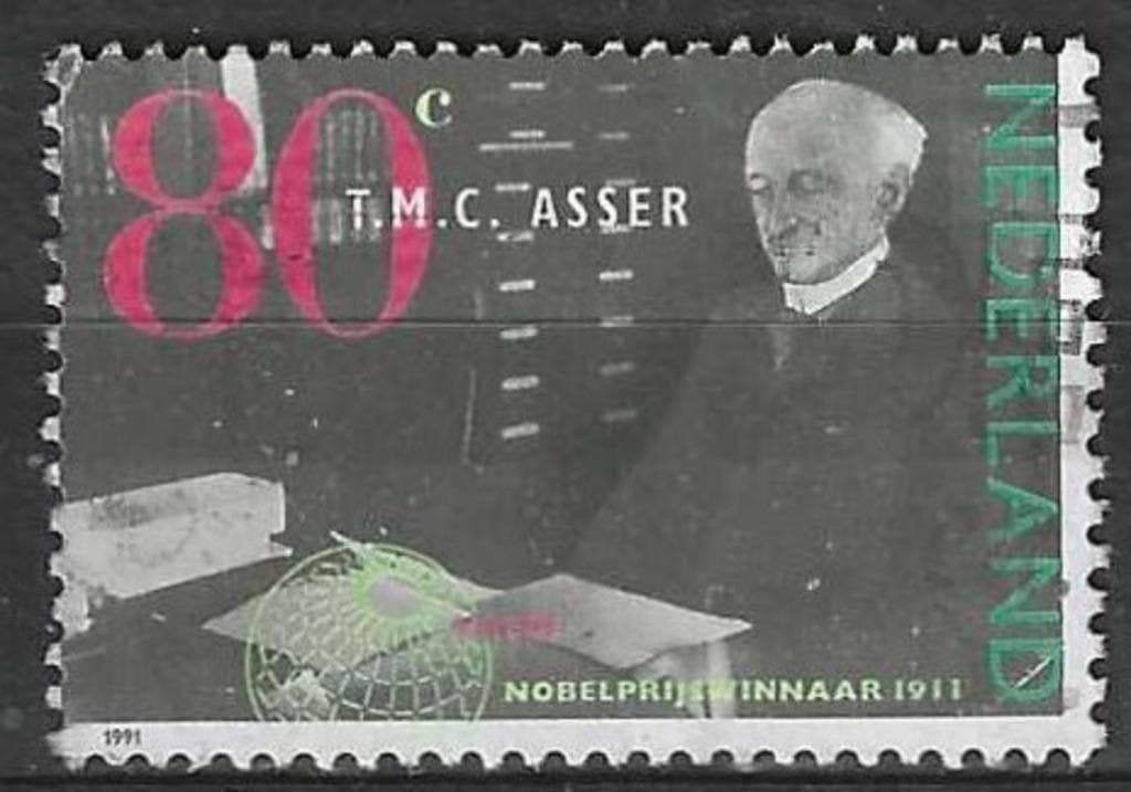 Nederland 1991 - Yvert 1384 - Nobelprijswinnaars (ST), Verzenden, Gestempeld