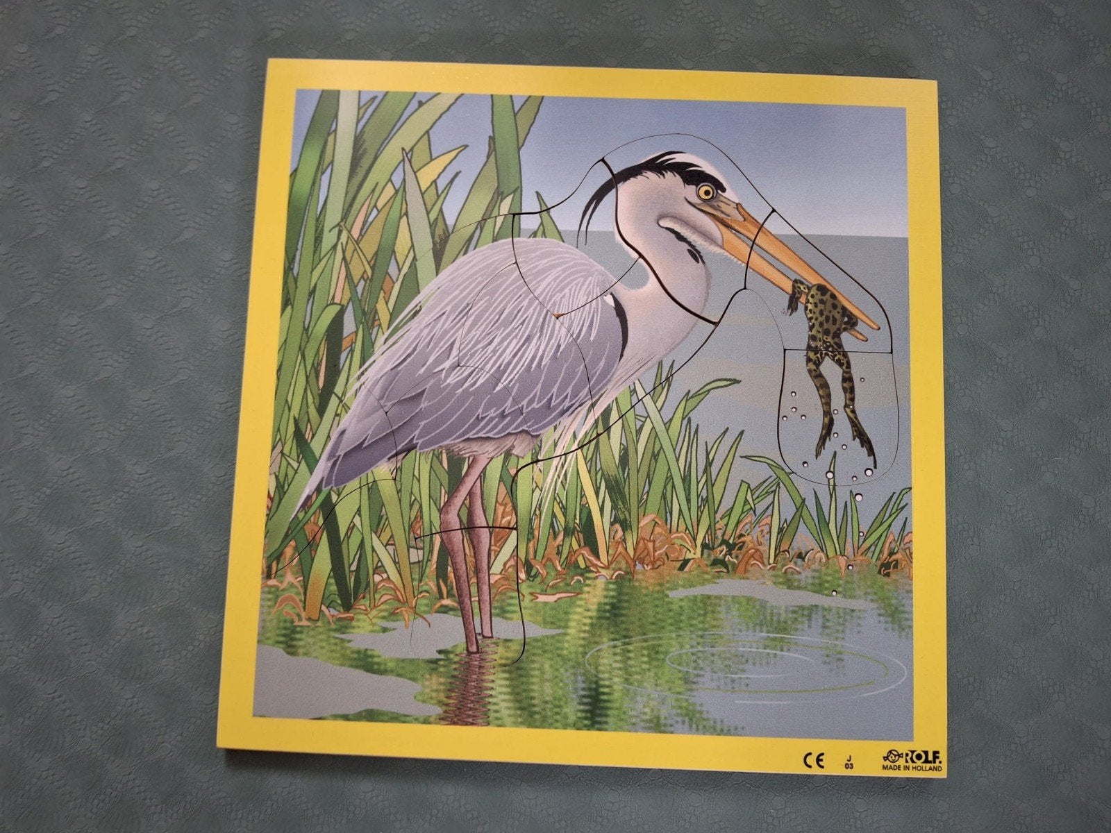 Rolf puzzel Reiger, 2 tot 4 jaar, Ophalen of Verzenden, Zo goed als nieuw, Van hout