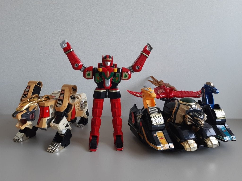 Power Rangers Thunder Zord + ninja figuren, Ophalen of Verzenden, Gebruikt