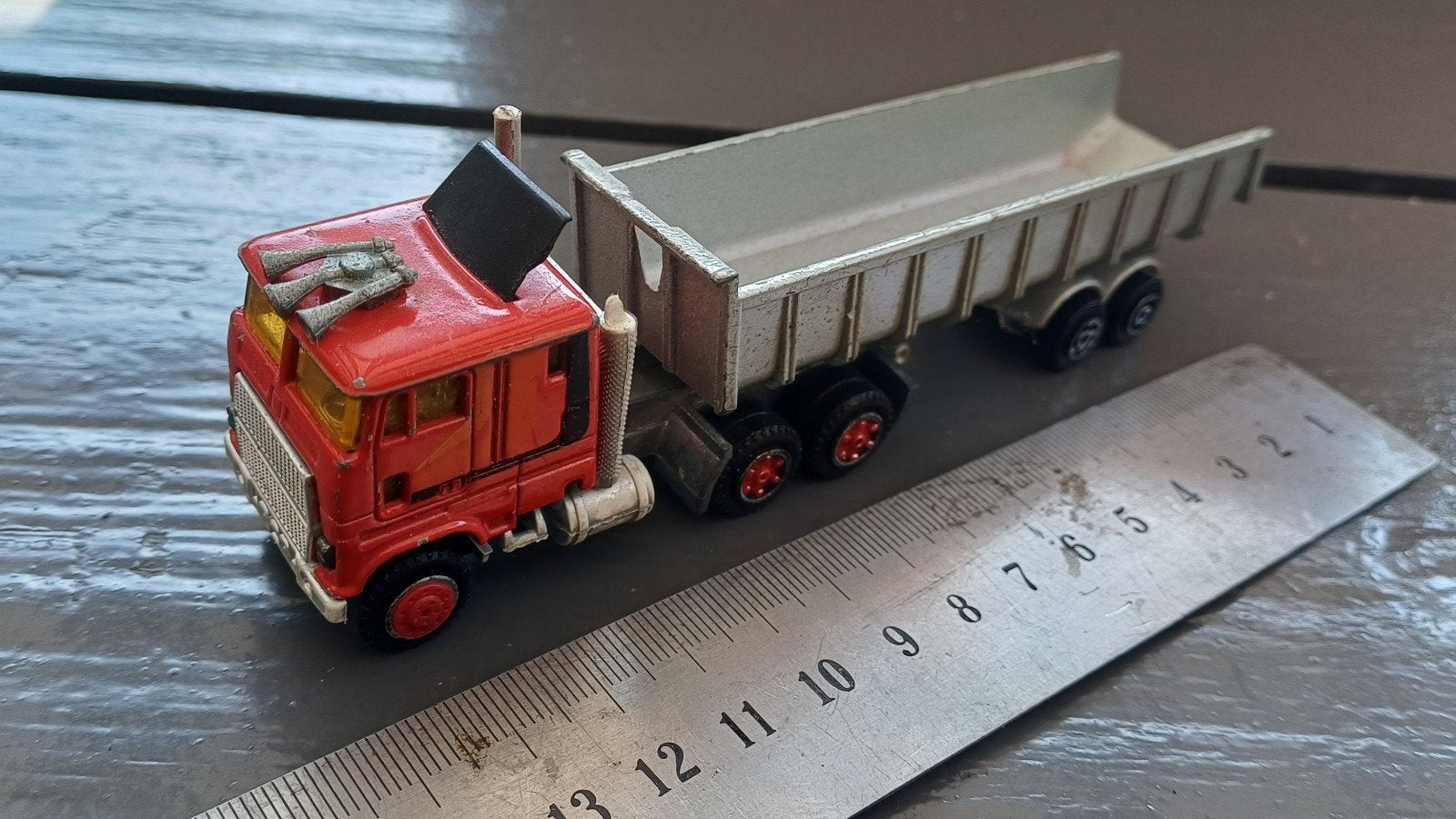Vintage model Vrachtwagen Majorette '80, Ophalen of Verzenden, Gebruikt