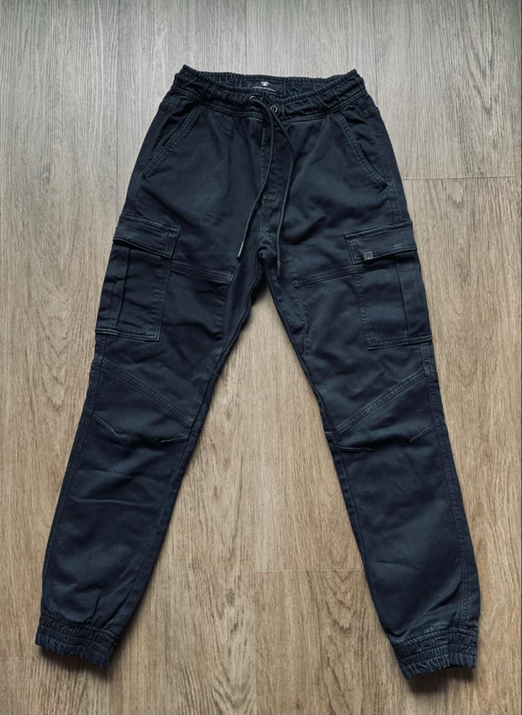 Heren Cargobroek Maat S - Zwart- broek- The Sting, Ophalen of Verzenden, Zo goed als nieuw, Maat 46 (S) of kleiner, Zwart