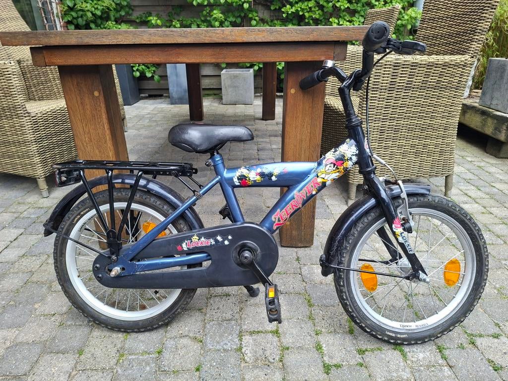 Loekie kinderfiets 16 inch, Ophalen, Terugtraprem, Loekie, 16 tot 20 inch