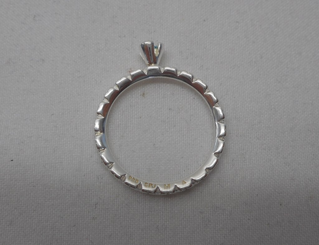 Zilveren stapelring Spinning maat 17.5 nr.1469, Verzenden, Zo goed als nieuw, 17 tot 18, Dame