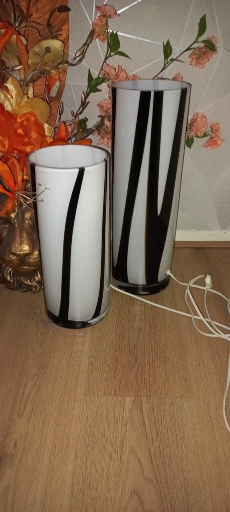 Vintage Volux zebra glas lampen, Ophalen