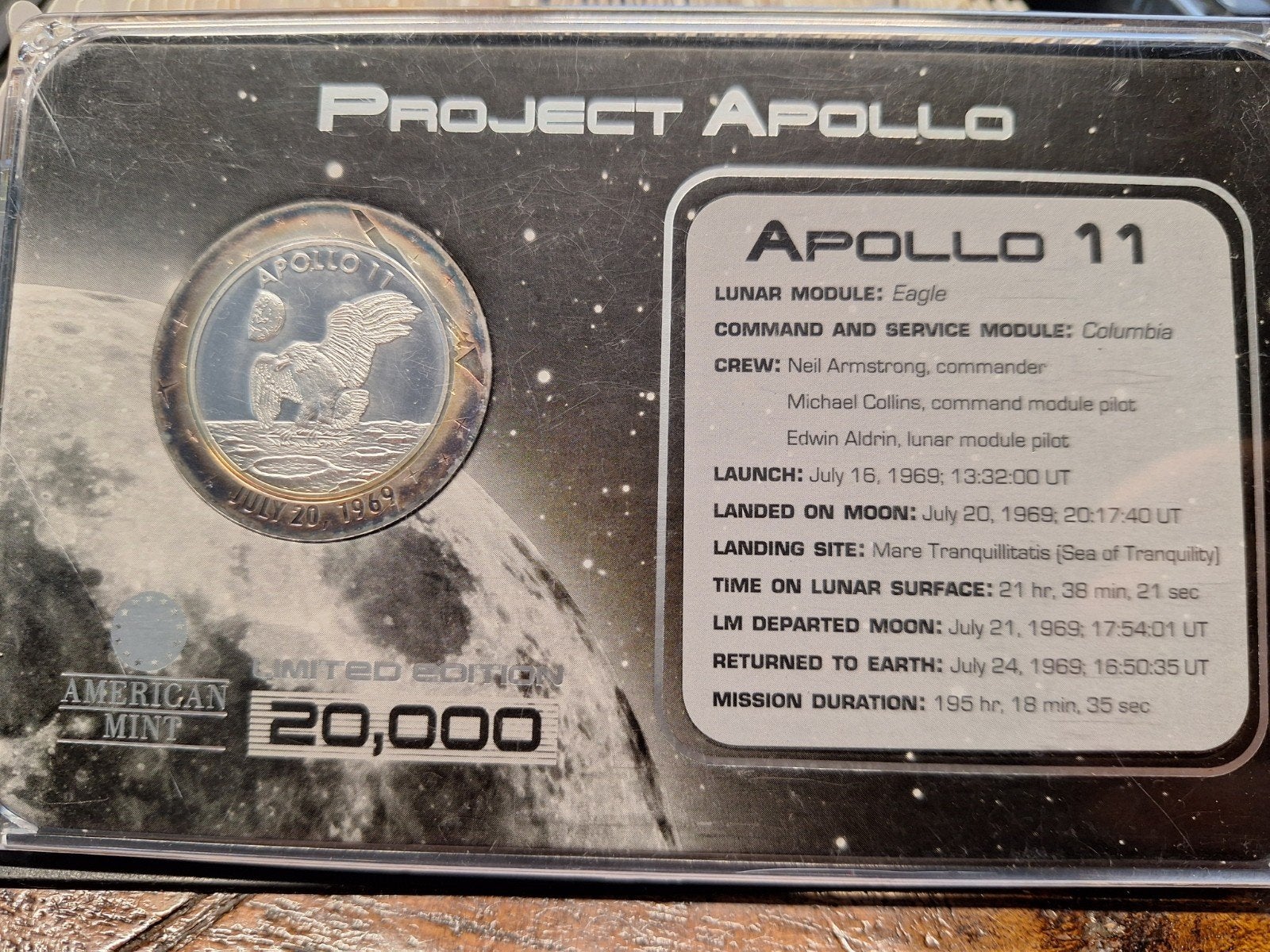 Penning ruimtevaart apollo 11, Ophalen of Verzenden, Overige materialen