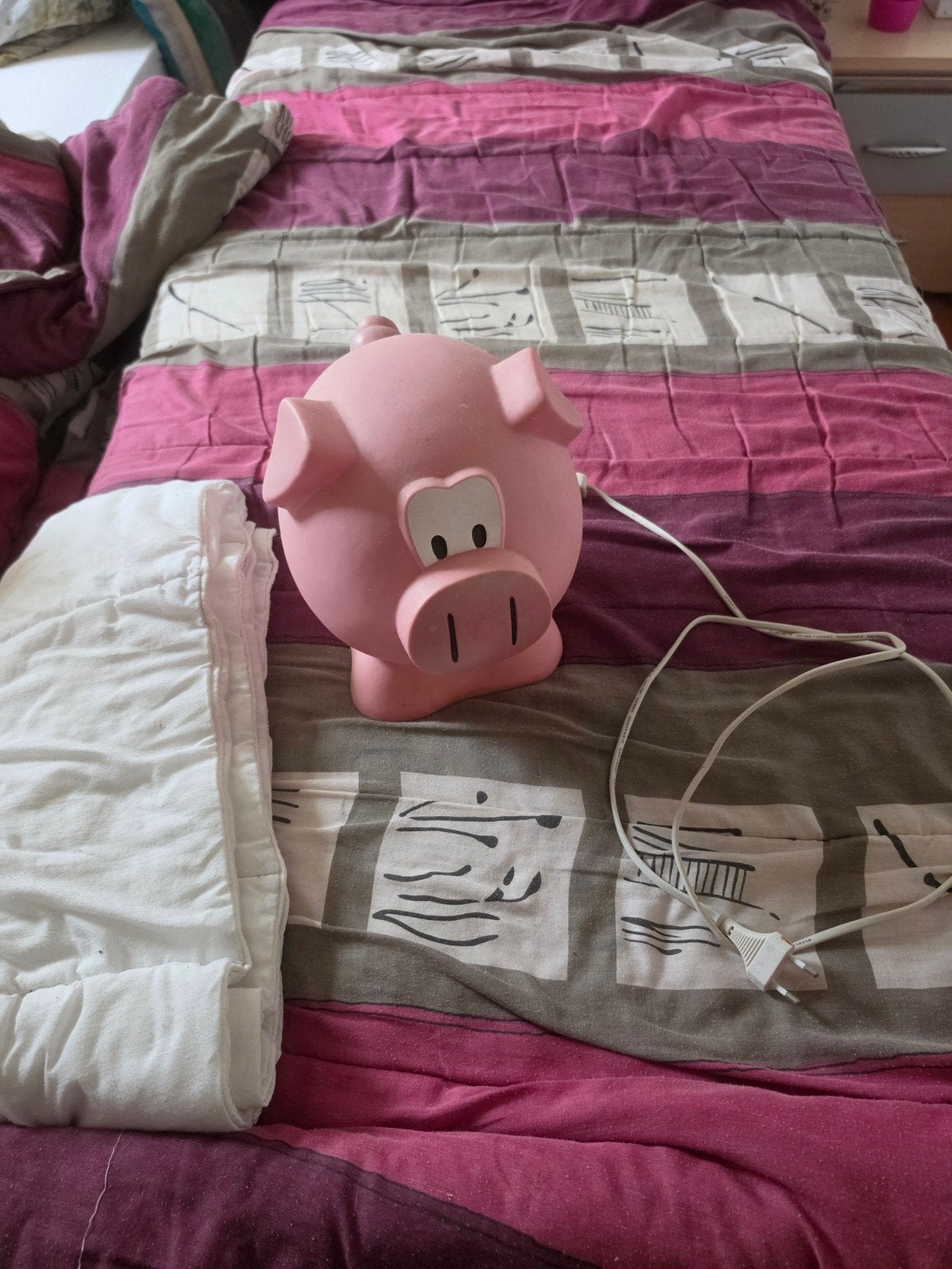 Leuke roze varkenslamp - Nachtlampje voor kinderen, Ophalen, Gebruikt