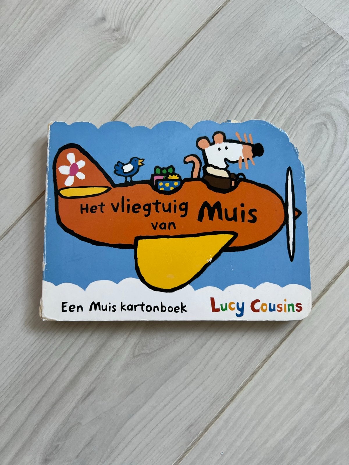 Het vliegtuig van Muis - Kartonboek Lucy Cousins, Ophalen, Gelezen, 1 tot 2 jaar