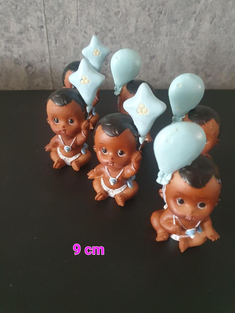 6 Nieuwe Baby Beeldjes met Ballonnen - 9 cm, Ophalen of Verzenden, Nieuw, Mens